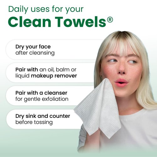 Clean Skin Club Clean Towels® XL Sensitive Skin | Travel Pack, Ultra-Soft Disposable Face Towels Infused with Aloe & Glycerin for Sensitive Skin, TSA-Approved Travel Essential,1 Pack, 10 Ct Total