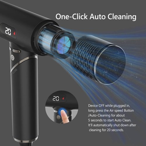 LENA Travel Hair Dryer - Powerful Ionic Foldable Hairdryer | Lightweight & Fast Drying with LED Display