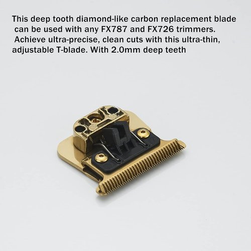 BaBylissPRO Replacement DLC 2.0 Blades - Compatible with FX787 & FX726 Hair Trimmers, Gold Finish