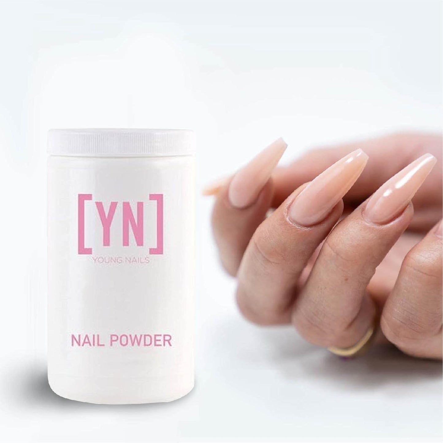 Young Nails Acrylic Core Powder - Professional Self-Leveling Nail Powder for Extensions | Clear, Nude, Pink & White - 660g