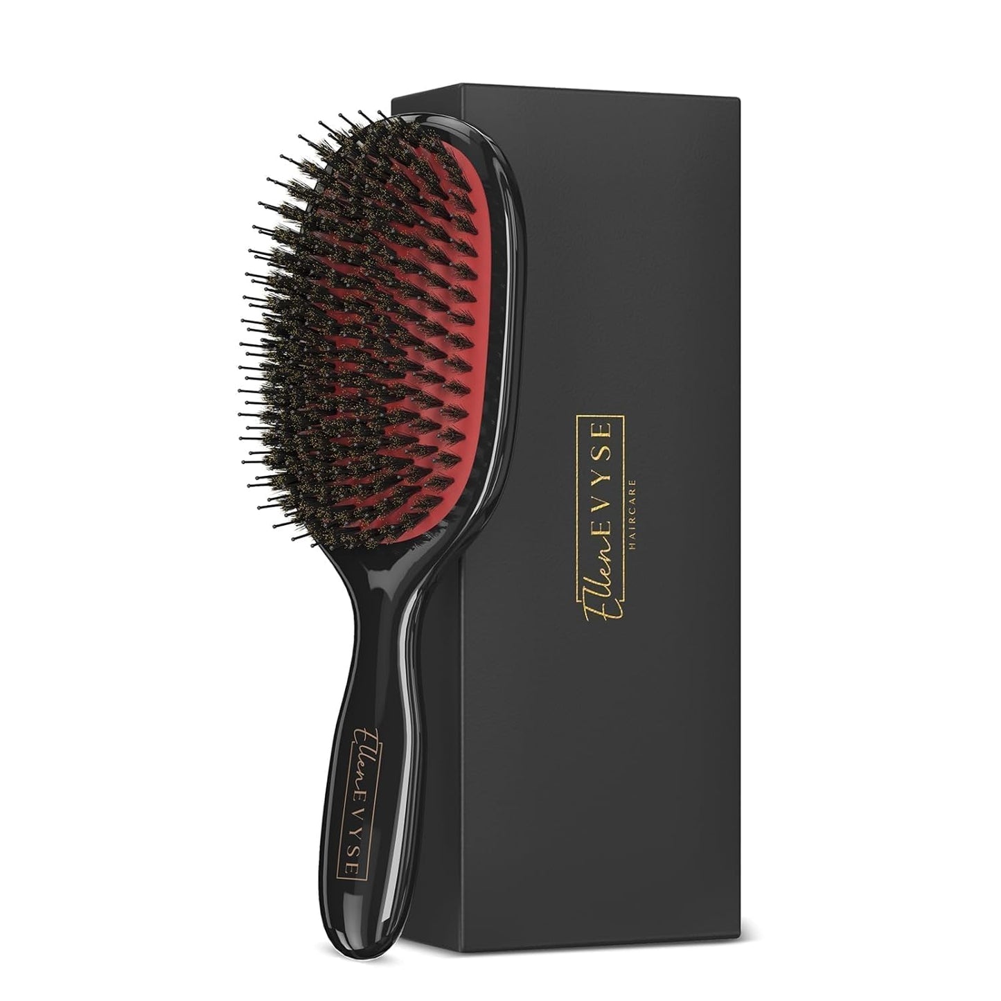 Boar Bristle Hair Brush by [Brand Name] - Smoothing & Detangling with Nylon Pins | Reduces Breakage & Enhances Shine