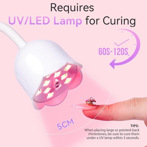 Makartt Rhinestone Nail Glue - Super Strong Gel for Charms & 3D Art | 30ML UV Cured for Salon & DIY