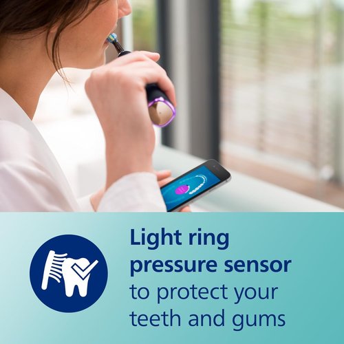 Philips Sonicare DiamondClean Smart 9300 Electric Toothbrush - Sonic Technology, App Connectivity, 4 Modes, Black | Model HX9903/15