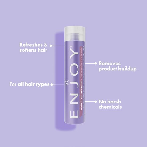 Clarifying Shampoo by Enjoy | Deep Cleansing & Chelating Sulfate-Free Detox | 10.1 Fl Oz