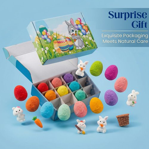 Kids Bath Bombs with Surprise Inside, 2026 New 15-Pack Bunny Series Bath Bombs, Creative Bubble Bath Fizzies for Kids, Fun Bath Bomb Gift Pack for Children
