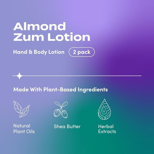 Indigo Wild Hand & Body Lotion - Natural Moisturizer with Shea Butter & Jojoba Oil - Almond Scent | 6 fl oz (2 Pack)