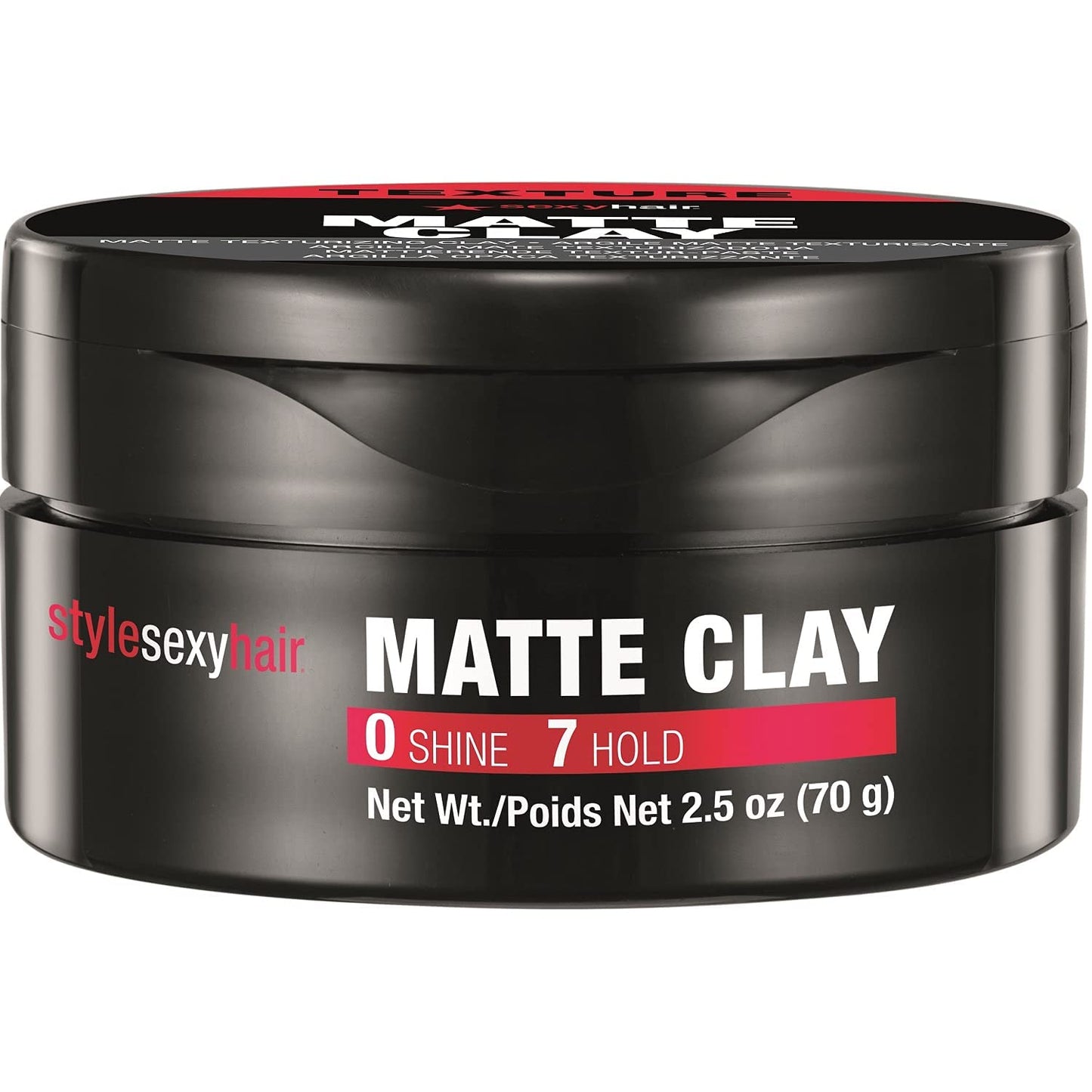 SexyHair Style Matte Clay - Texturizing Clay for Separation, Definition & Molding | Easy Wash Out