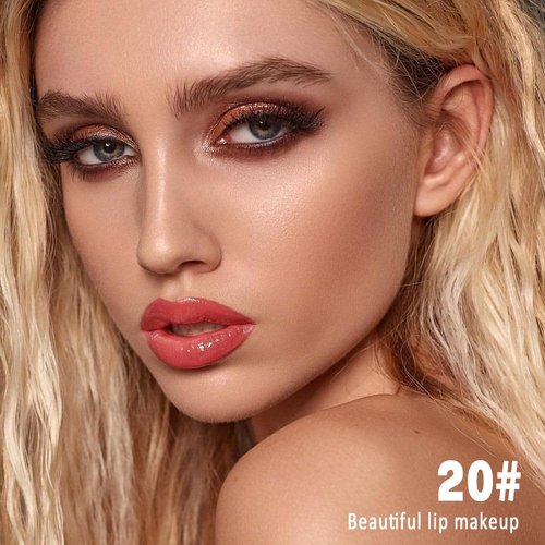 Evpct Coral Nude Pink Liquid Lipstick - Highly Pigmented, Waterproof Longwear Formula | Includes Lip Liner Brush