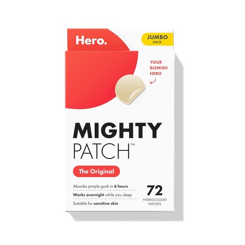 Hero Cosmetics Mighty Patch Original - #1 Hydrocolloid Acne Pimple Patch for Quick Zit Relief | 72 Count