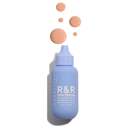 Undefined R&R Sun Serum SPF 50 - Mineral Sunscreen with Niacinamide & Blue Light Defense (Light Tint)