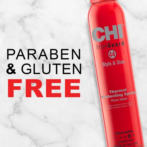 CHI 44 Iron Guard Firm Hold Protecting Spray - Heat Protectant & Hairspray, 2.6 Oz | Sulfate-Free, Paraben-Free