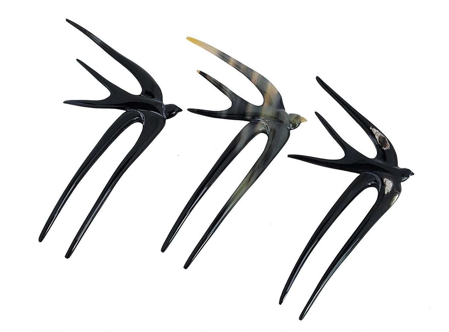Marycrafts Buffalo Horn Swallow Bird Hair Fork Hair Sticks Accessories Handmade (Style 2)