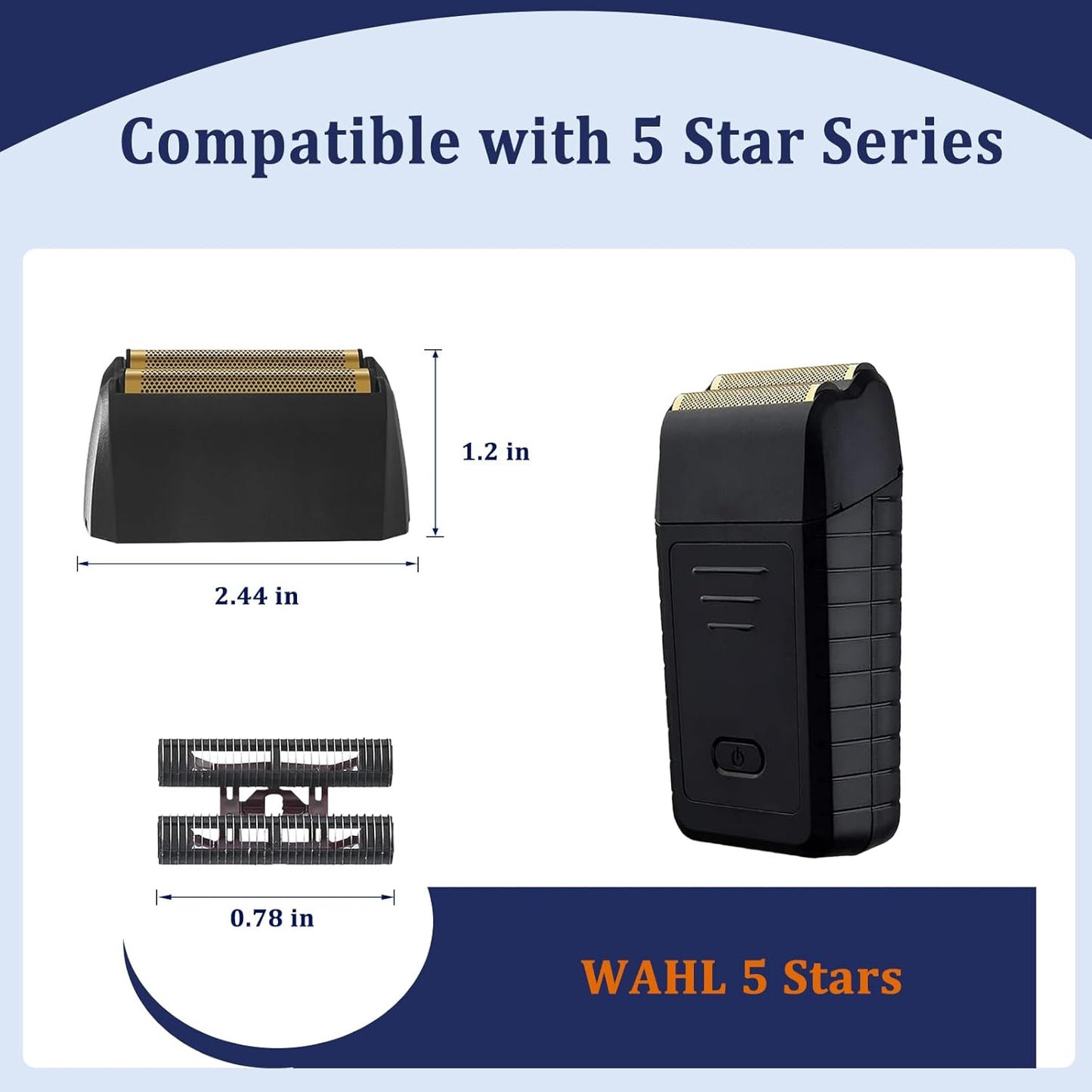 Wahl Professional Replacement Foil & Cutter Bar - Super Close Shave for 7031-100 & 7043-100 Models, Black