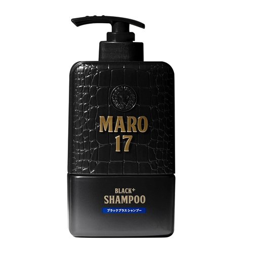MARO17 Black+ Shampoo - Gray Hair Reversal for Men - Sulfate-Free DHT Blocker with Royal Jelly & Collagen - Promotes Thicker, Darker Hair
