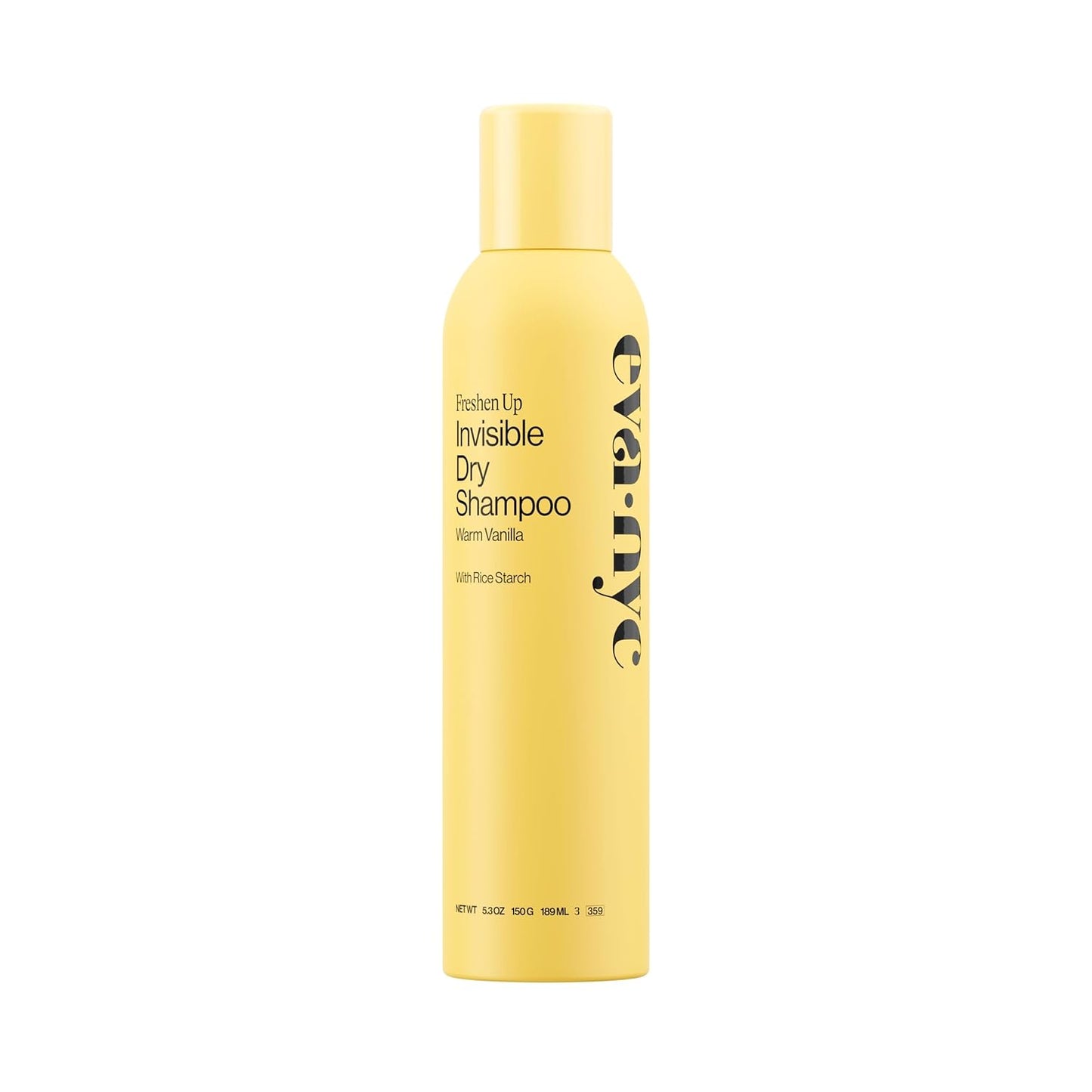 Eva NYC Invisible Dry Shampoo Spray - Oil-Absorbing Formula with No White Cast - 5.3 oz Warm Vanilla Scent