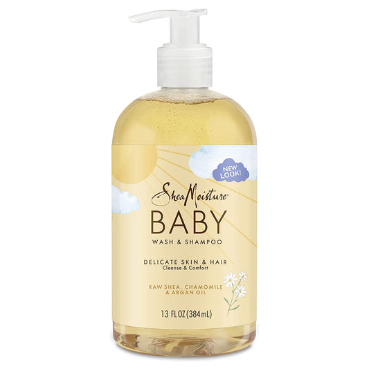 SheaMoisture Baby Wash & Shampoo - Gentle Cleansing with Raw Shea & Chamomile | 13 oz, Gold