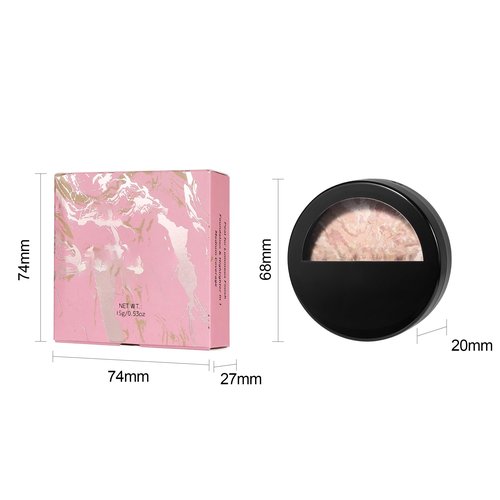 AKARY Baked Powder Foundation, Oil Control Correcting Powder Foundation, Buildable Light to Medium Coverage - Demi-Matte Natural Flawless Finish Smooth Lightweight, 02 Fair