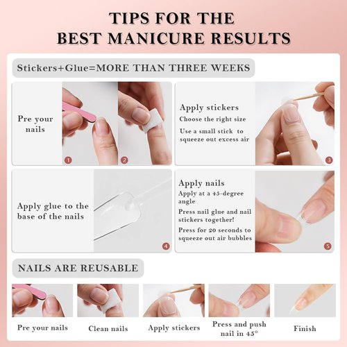 XZMeiLun Press On Nail, French Tip Chrome Acrylic Press On Nails Short Round, Designer Reusable Glazed Fake Nails, Glossy Soft Gel Nails Wedding and Party, Stick On Glue On Nails Press Ons for Women