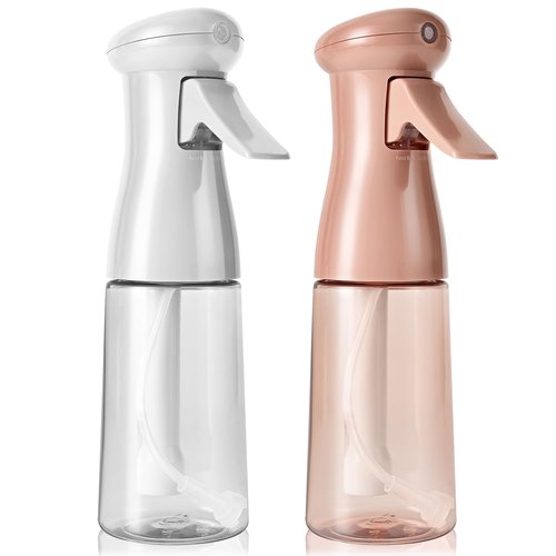 Airbee Spray Bottle | Continuous Mister Sprayer for Hair Styling & Essential Oils | 2 Pack, 6.8 OZ