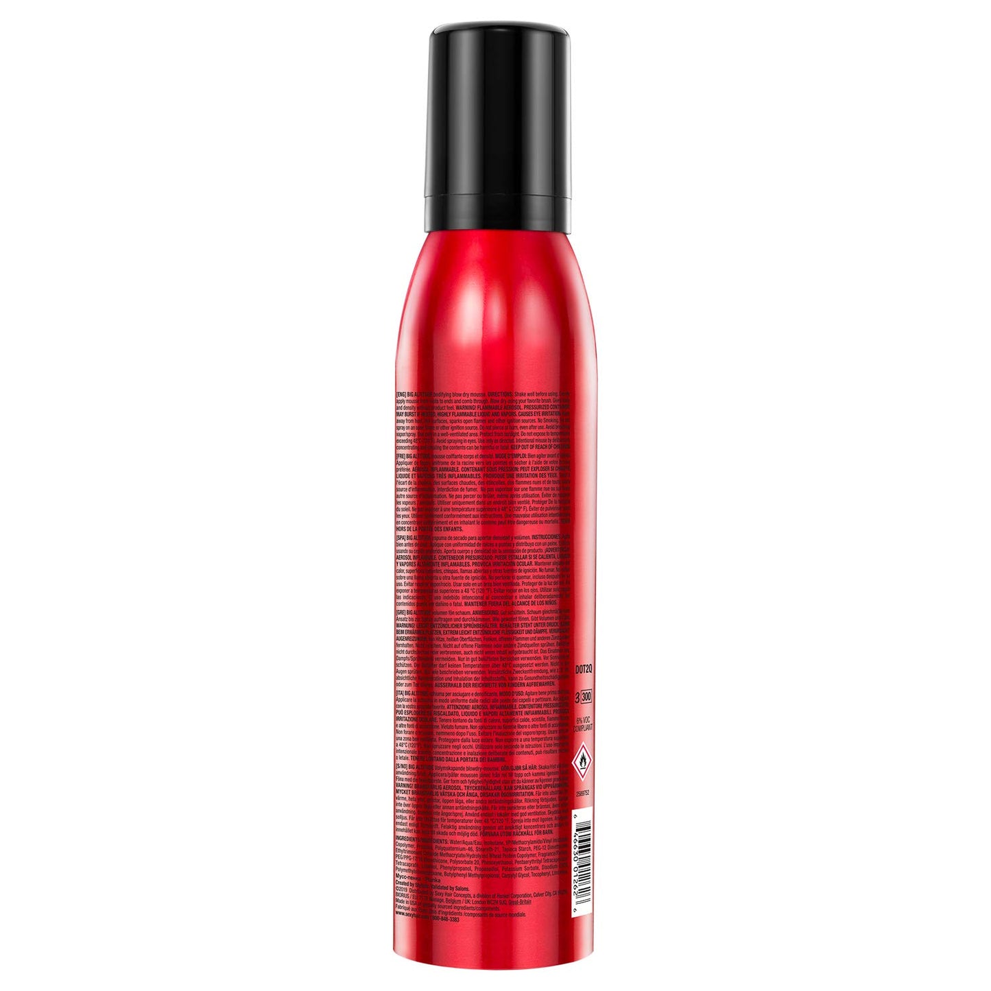 SexyHair Big Altitude Bodifying Blow Dry Mousse - 6.8 Oz | Volume & Hold | Humidity Resistant Up to 72 Hours