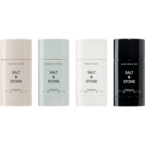 Salt & Stone Aluminum-Free Deodorant - Extra Strength 48-Hour Protection for All | Mini Discovery Set with Seaweed Extracts & Niacinamide