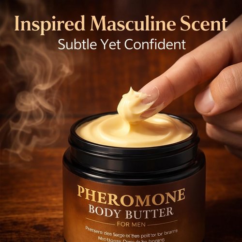**Skiennix Pheromone Body Butter for Men - Non-Greasy, Long-Lasting Scent | 5 oz Vegan Cream with Shea & Cocoa Butter**