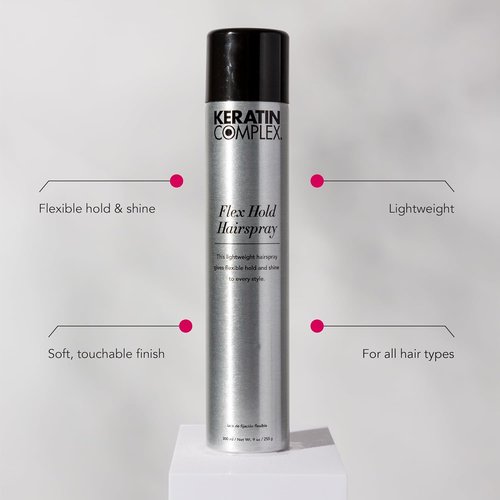 Keratin Complex Flex Hold Hairspray - Long-Lasting Hold & Shine | 9 oz. Size