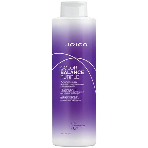 Joico Color Balance Purple Conditioner - Eliminate Brassy Tones & Boost Shine | For Cool Blonde & Gray Hair | UV Protection