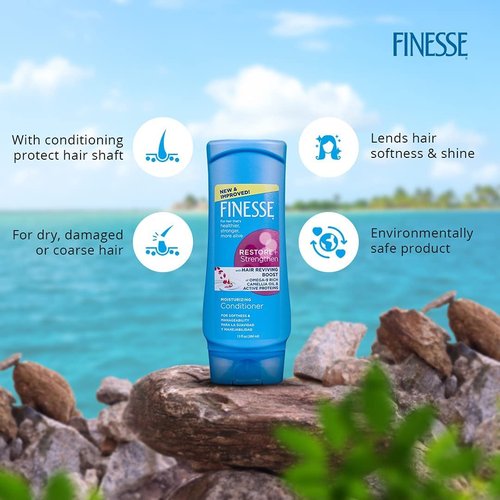Finesse Moisturizing Conditioner - Restore & Strengthen Hair | 13 oz (Pack of 6)