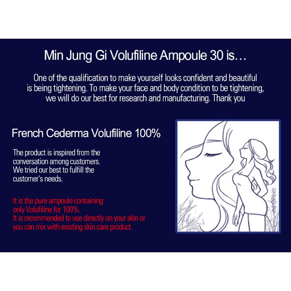 Sidmool Cederma Volufiline 100% Ampoule - 30ml for Healthy, Tightening Skin | Face & Body Use