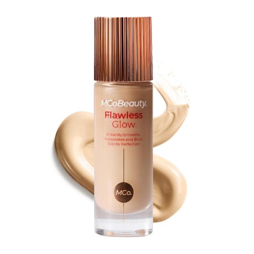 MCoBeauty Flawless Glow Luminous Skin Filter - 4-in-1 Primer, Highlighter & Foundation Booster - Fair Tint with Squalane & Vitamin E - Vegan & Cruelty-Free