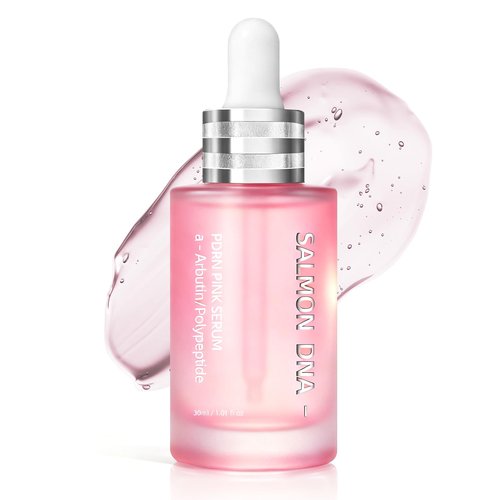 PDRN Pink Glow Serum with Peptides & Niacinamide – Hydrating Korean Glass Skin Serum for Firming, Brightening & Smoothing – 1.01 fl. Oz