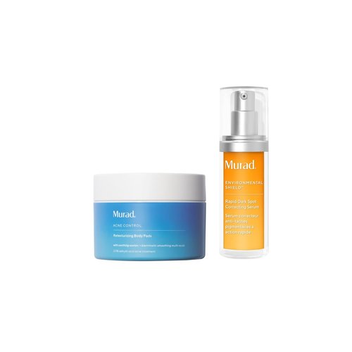 Murad Acne Body & Spot Correcting Combo | Retexturizing Body Pads & Dark Spot Serum Set of 2