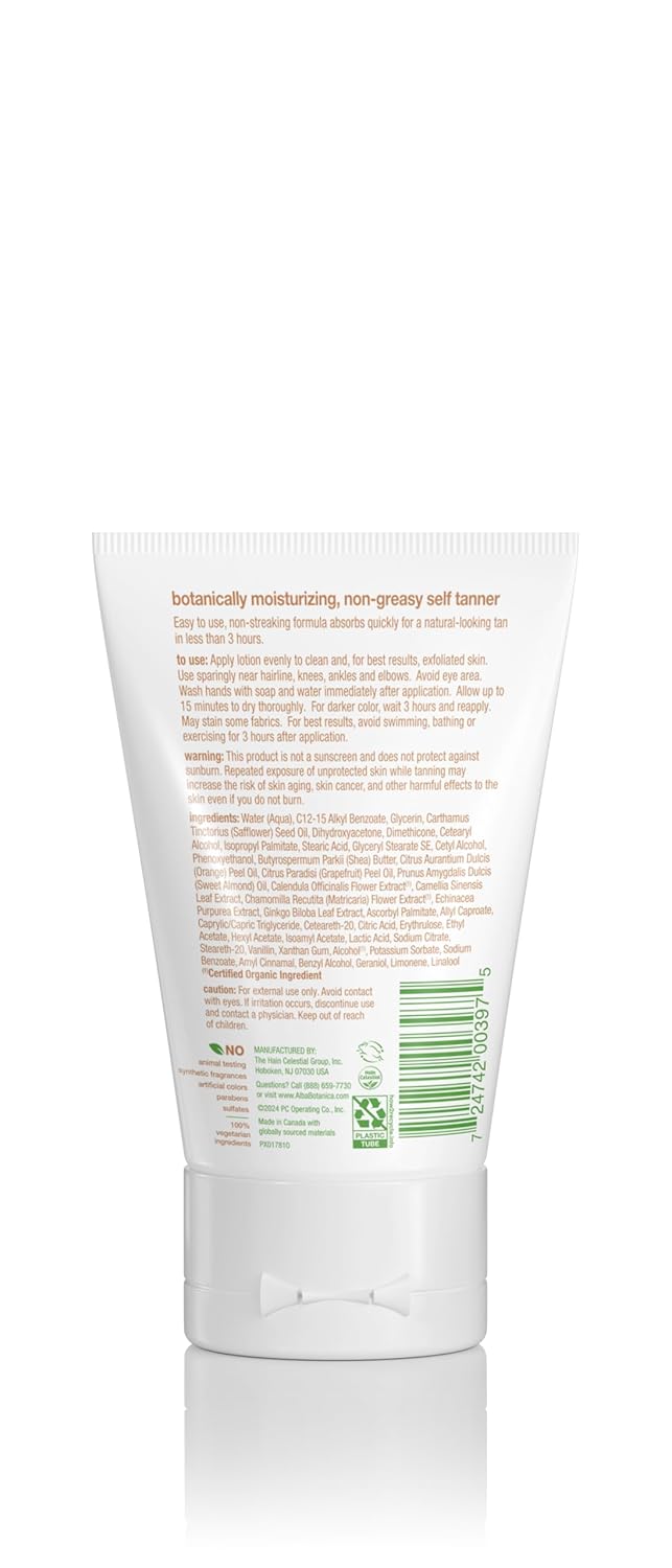 Alba Botanica Sunless Tanner - Gradual Bronzing Moisturizer with Vitamin C & Shea Butter | 4 Oz
