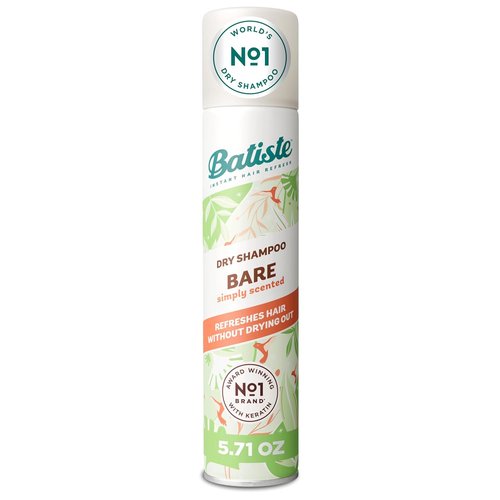 Batiste Dry Shampoo - Bare Fragrance | Refresh Hair & Absorb Oil, Waterless Shampoo, 5.71 oz
