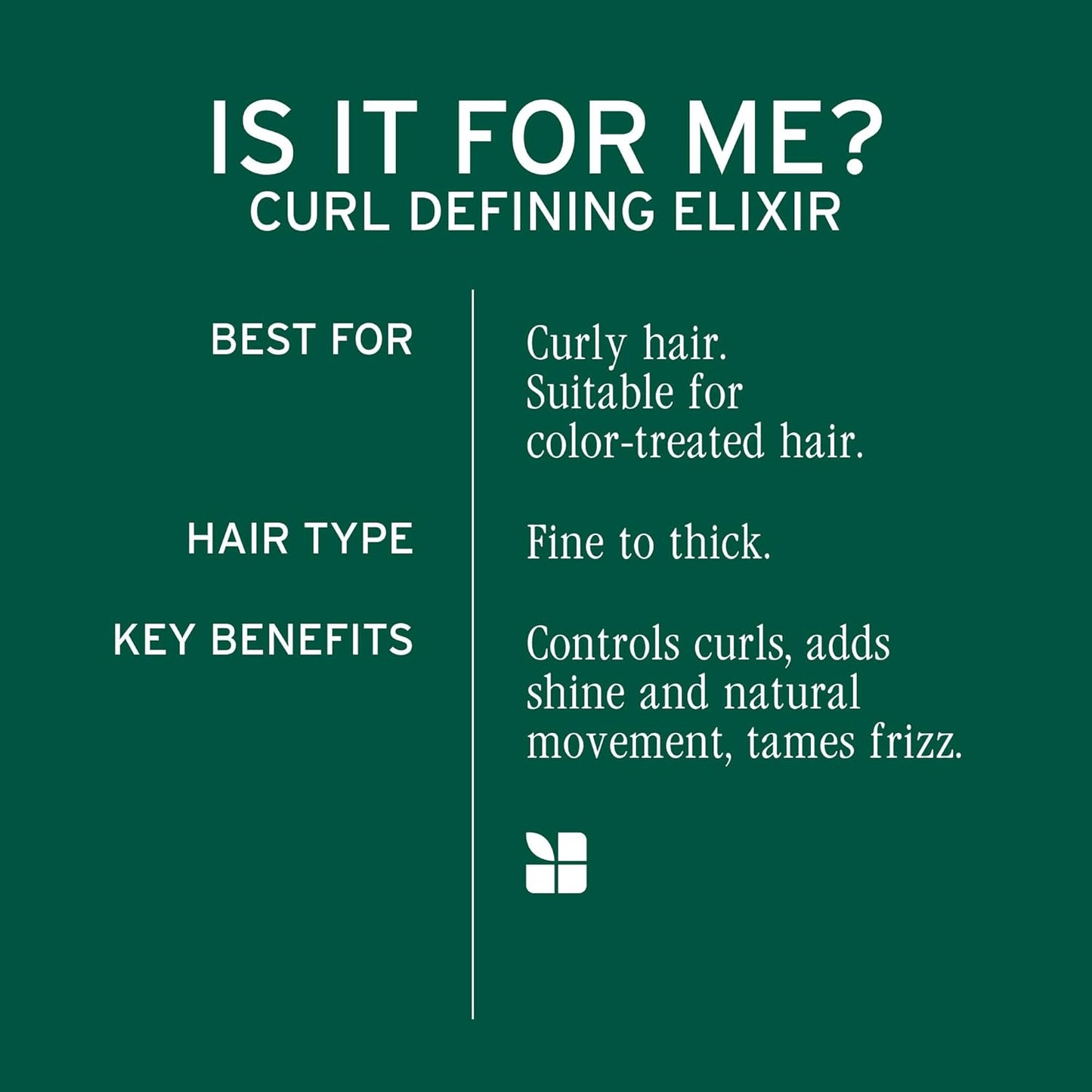 Biolage Curl Defining Elixir - Lasting Curl Control & Anti-Frizz Shine | Vegan & Paraben-Free
