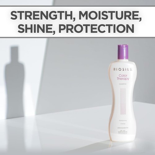 BioSilk Color Therapy Shampoo - Gentle Cleansing for Color Protection | Sulfate & Paraben-Free, 12 Oz