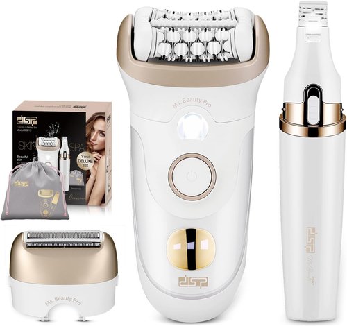 DSP 4-in-1 Beauty Set for Women - Epilator, Hair Removal Device & Electric Shaver | Fast Charging & Accessories Included