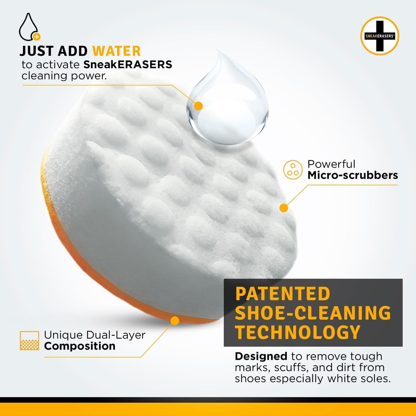SneakERASERS Instant Sneaker Cleaner - Premium Shoe Cleaning Kit with Dual-Sided Sponges | 10 Pack for Men & Women
