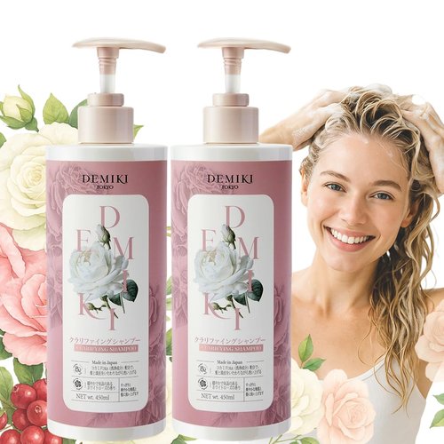 Demiki Shampoo for Women - Organic Rose Scent, Moisturizing & Volumizing for Oily Hair | 450ml (16oz)
