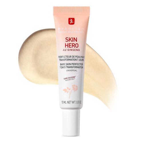 Erborian Skin Hero Perfector - Non-Tinted Concealer & Makeup Primer for Hydration, Texture Smoothing & Illumination | Korean Skincare
