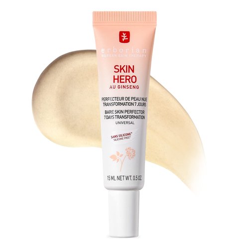 Erborian Skin Hero Perfector, Non-Tinted Concealer & Makeup Primer Hydrates, Smooths Texture, Blurs & Illuminates, Glass‑Skin Base, Korean Skincare