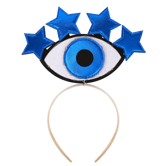 Nicute Light Up Eye Headband LED Star Headbands Cosplay Birthday Party Hair Accessories for Women and Girls (Blue)