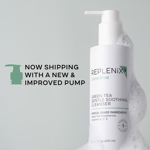 Replenix Green Tea Facial Cleanser - Gentle Soothing Face Wash for Sensitive Skin | 6.7 fl. oz