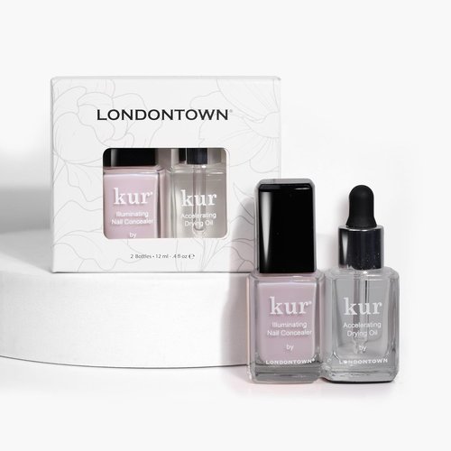 LONDONTOWN Perfect In A Pinch - Pink Nail Concealer & Accelerating Drying Oil Set | 0.40 Fl Oz