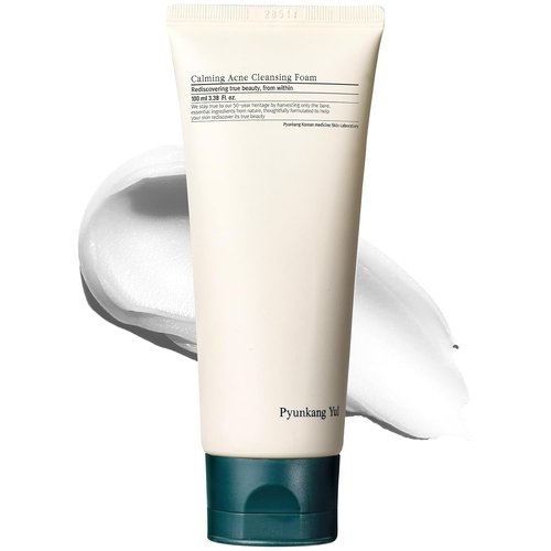 Pyunkang Yul Calming Cleansing Foam - Low pH Facial Wash with Witch Hazel & AHA | 3.38 Fl. Oz