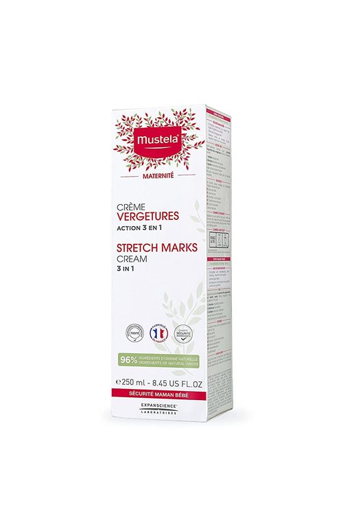 Mustela Maternity Stretch Marks Cream - Natural Moisturizer with Avocado, Maracuja & Shea Butter | Fragrance-Free Options Available