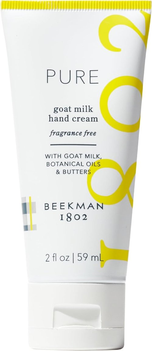 Beekman 1802 Goat Milk Hand Cream - Fragrance-Free Moisturizing Lotion for Dry Skin - 2 oz - Non-Greasy & Sensitive Skin Safe
