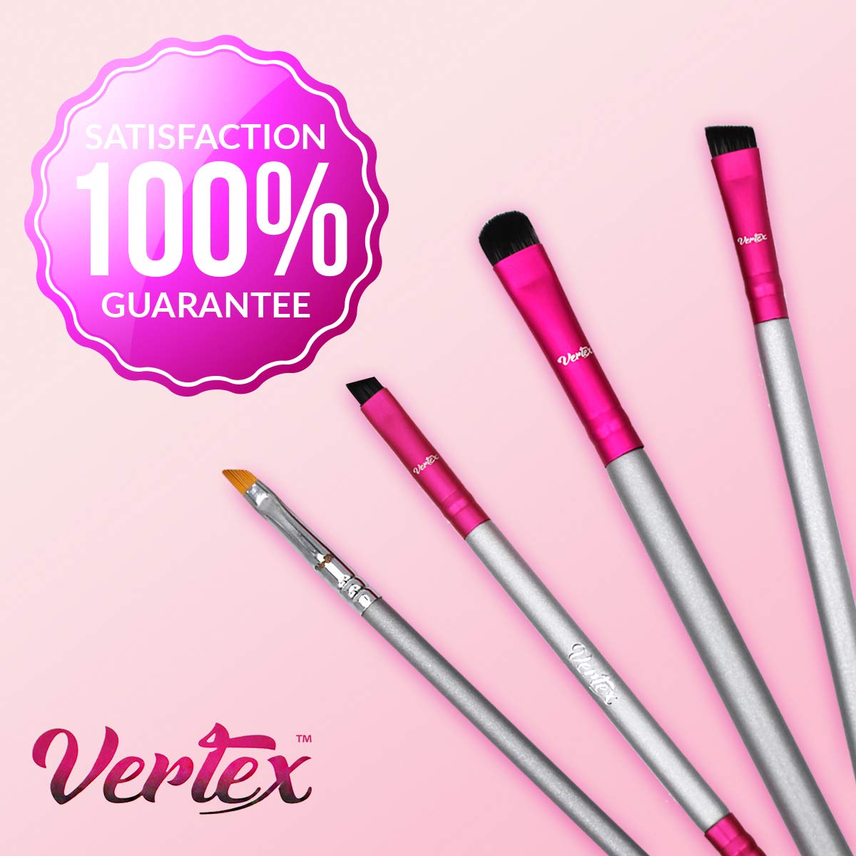 Skiennix Eyebrow Brush Kit - Thin Angled Brushes for Shaping & Concealing | Duo Spoolie & Firm Bristles