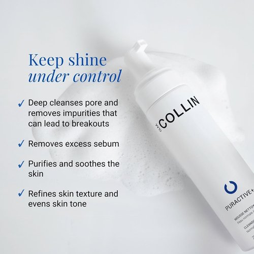 G.M. COLLIN Puractive+ Cleansing Foam - Hydrating Face Wash for Oily & Acne-Prone Skin with Salicylic Acid